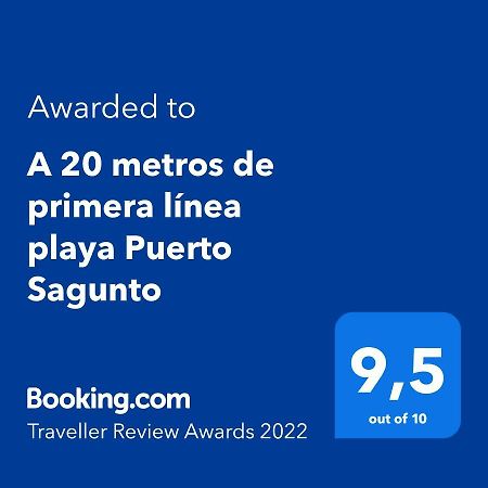 A 20 Metros De Primera Linea Playa Puerto Sagunto Ascensor Wifi Dış mekan fotoğraf